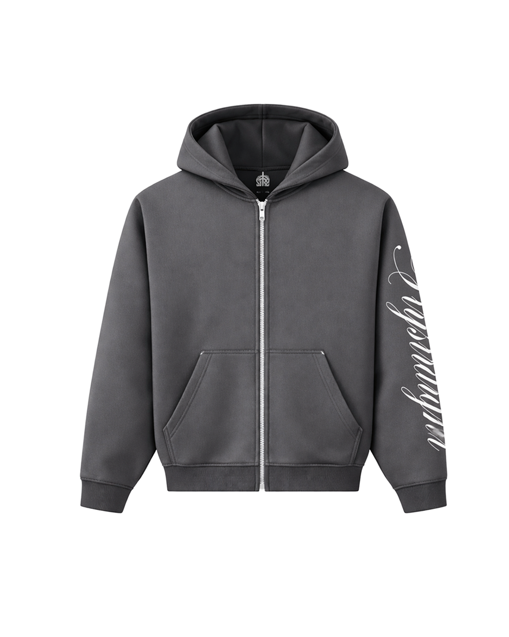 STR8 Grey Zip Hoodie