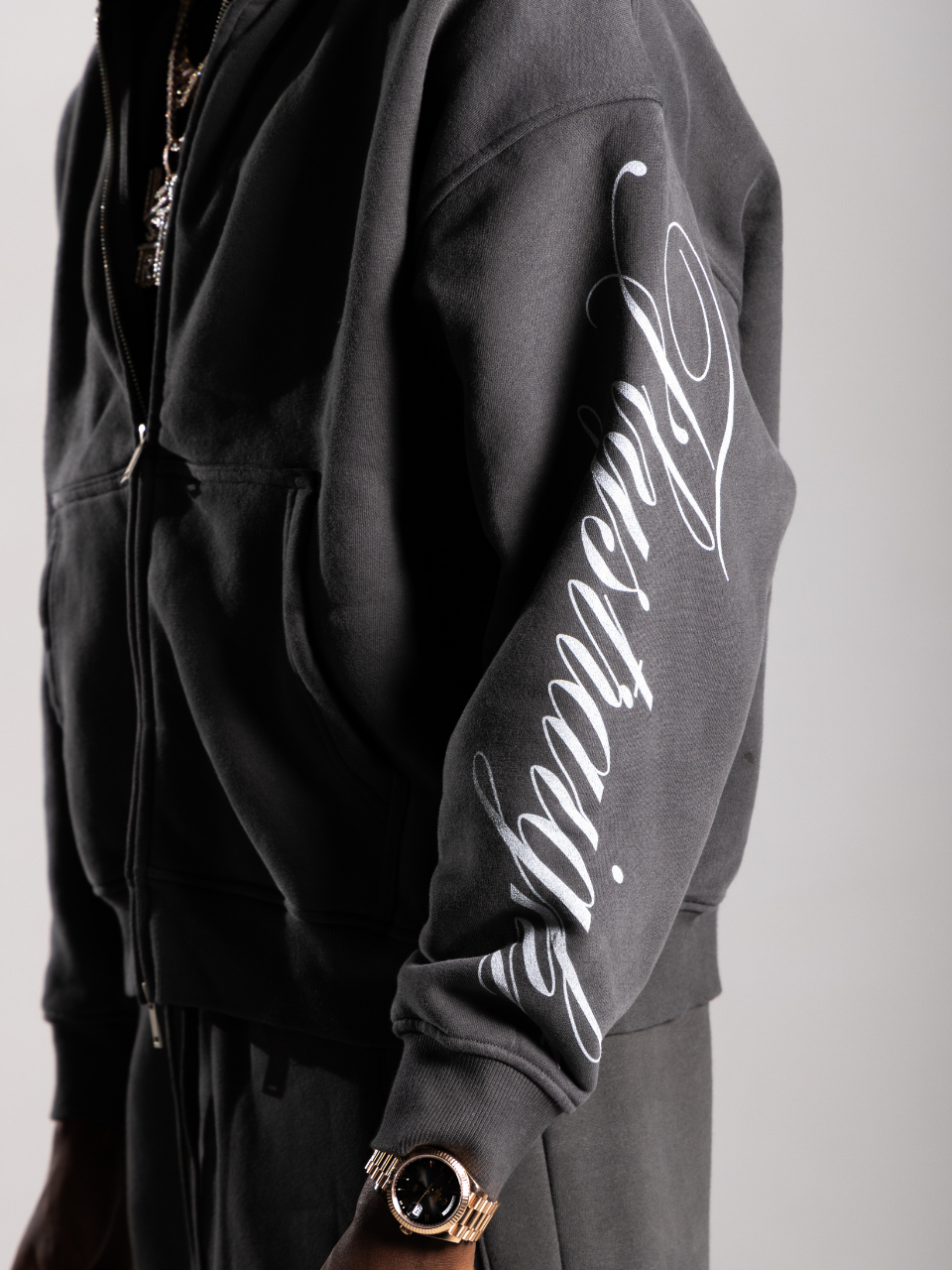 STR8 Grey Zip Hoodie